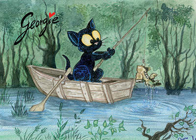 Georgioe à la pêche