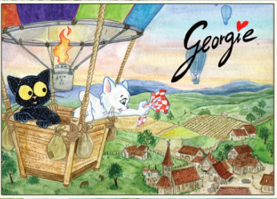 En montgolfière